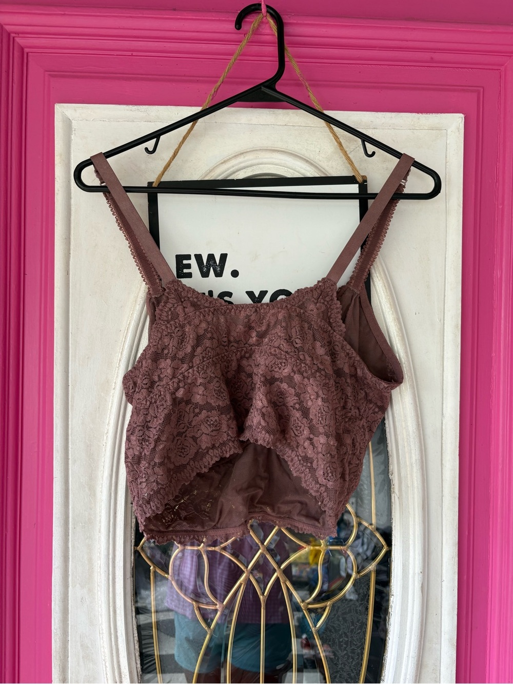 torrid Mauve Lace Bralette Tank Top - Picture 6 of 6